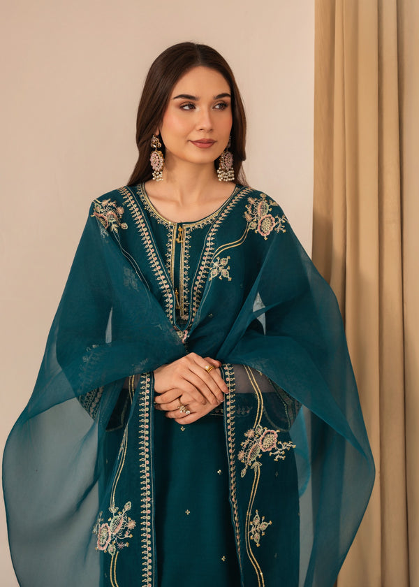 Safira Embroidered 3PC ( Plazo )