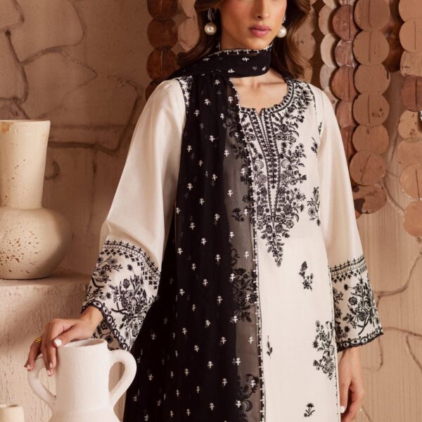 White Pearl Embroidered 3PC