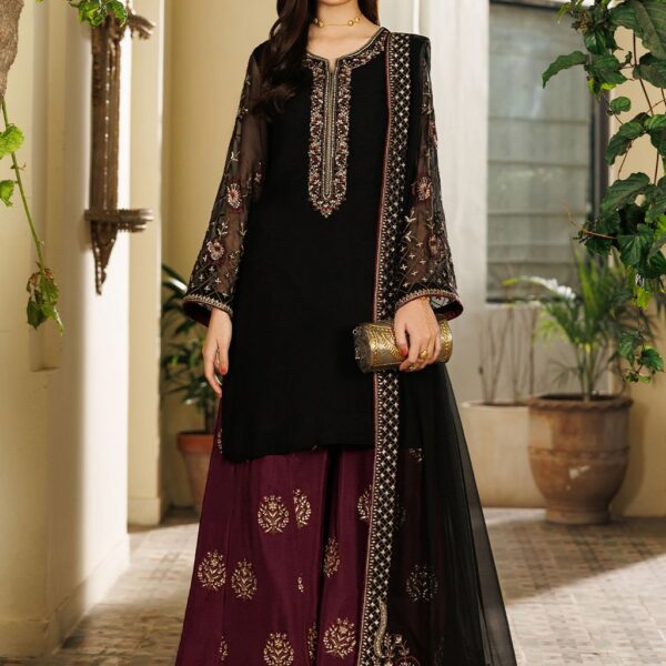 Midnight Maroon Premium Lawn Unstitched 3PC