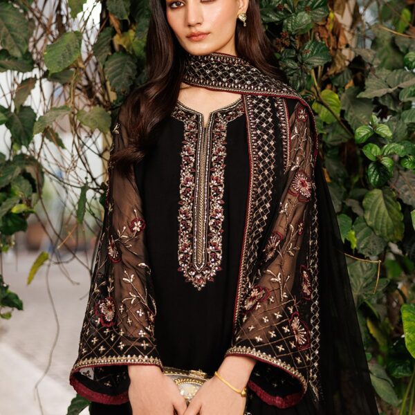 Midnight Maroon Premium Lawn Unstitched 3PC