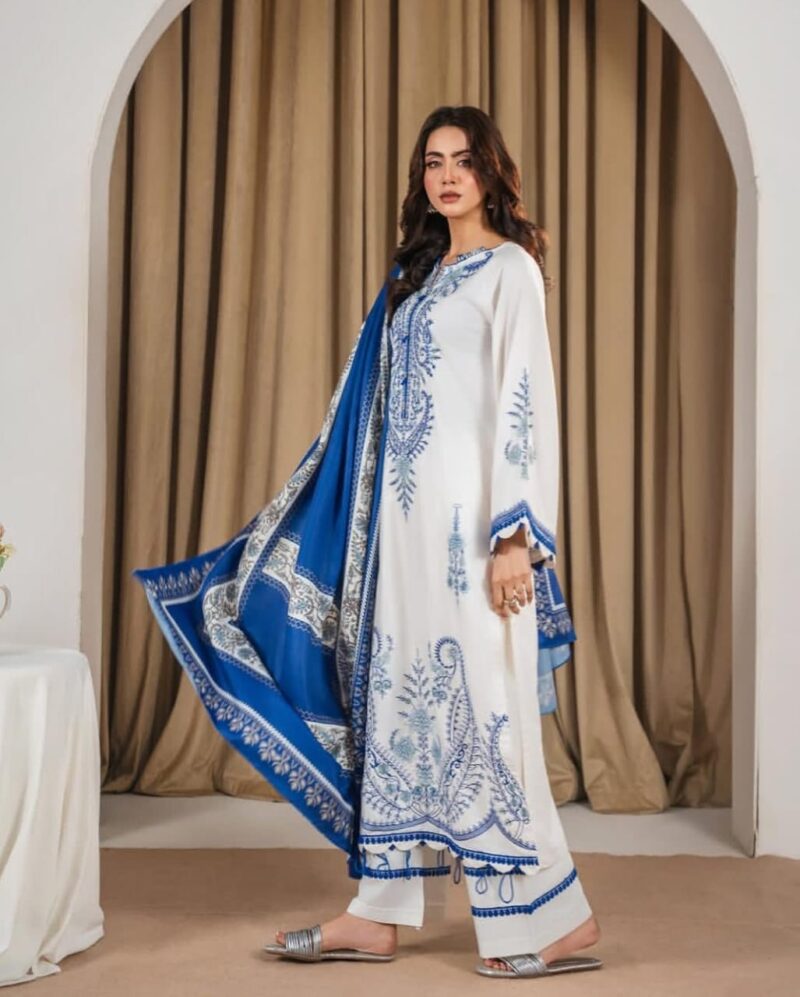 FANA EMBROIDERED 3PC (SHAWL)