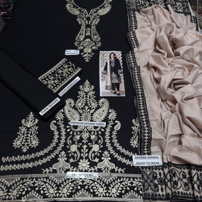 Noor-e-Siyah Embroidered 3PC — Unstitched