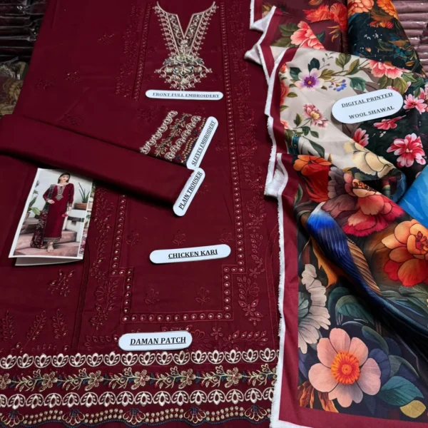 MehfileGul Embroidered 3PC — Unstitched