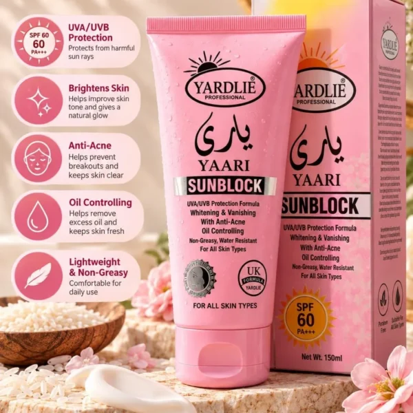 Yaari Sunblock SPF 60 PA+++ — 150ml